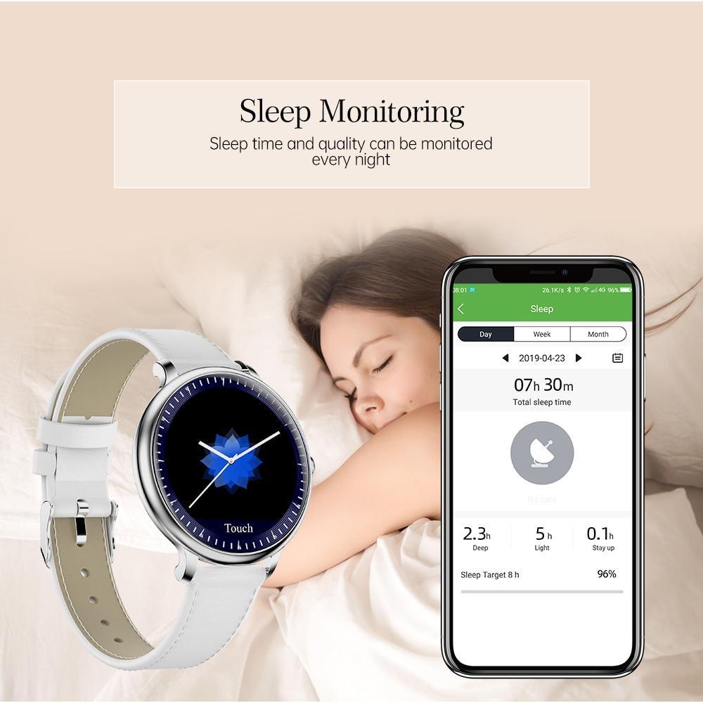Luxury Modern Stylish Women Smart Watch With Round Screen Smartwatch For Girl Woman and Ladies With Heart Rate Monitor Compatible For Android and IOS Sistems - SJB-DIAMOND ELITES