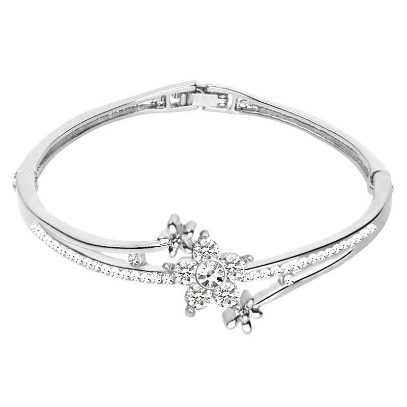 Rose Gold Stainless Steel Bracelets & Bangles Female Heart Forever Love Charm Bracelet For Women - SJB-DIAMOND ELITES