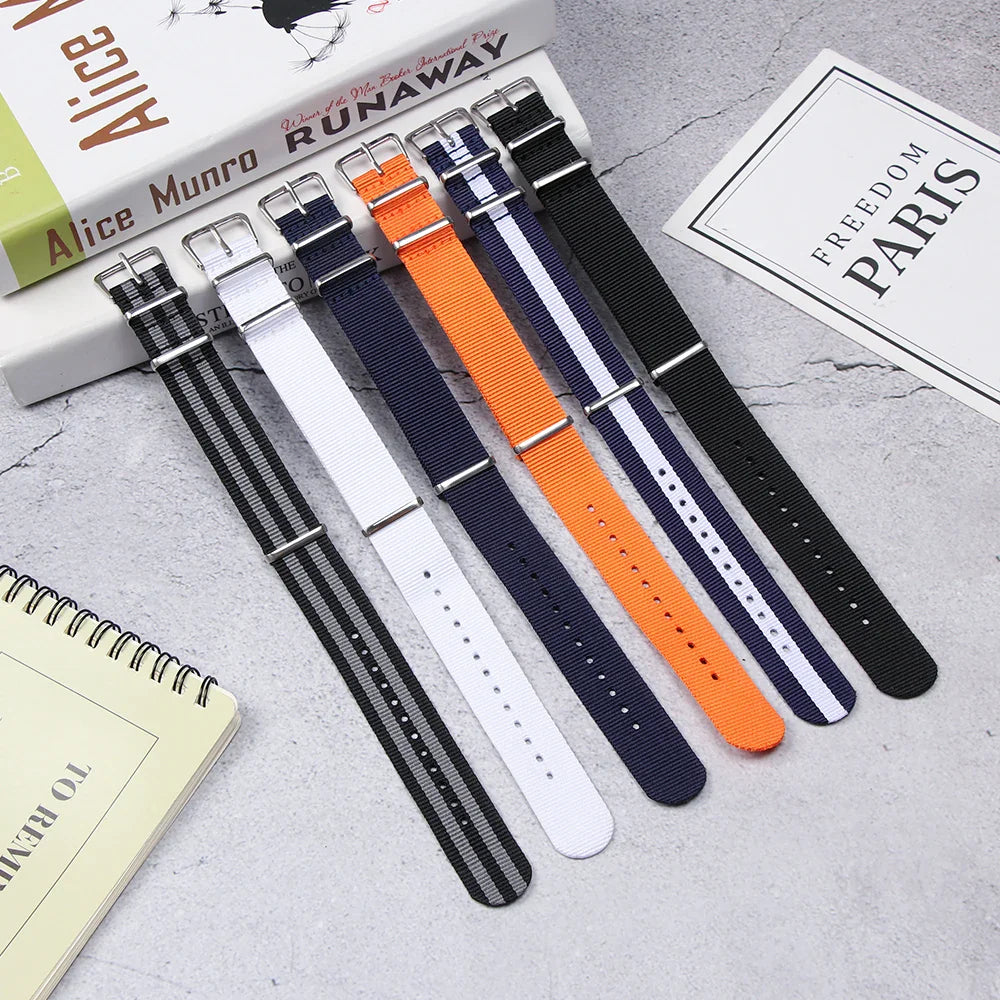 Polar Nylon Watch Band - Weaving Sport Loop, Adjustable, Heavy Duty Strap