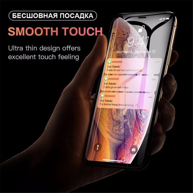 500D Curved Protective Glass For iphone SE 2020 6 6S 7 8 Plus Tempered Glass Film on iPhone X XR 11 Pro XS Max Screen Protector Anti-Fingerprint Tempered Glass Film Full Screen Case Friendly Bubble Free for iPhone Stevvex