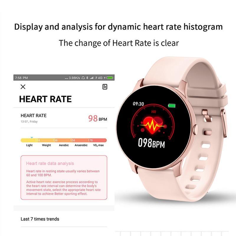 New Waterproof Smart Watch For Women With Heart Rate Monitoring Health Smart Watch Options and Pedometer Fitness Tracker Smart Bracelet For Sport and Fitness - SJB-DIAMOND ELITES