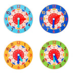 Children Montessori Wooden Clock Toys Hour Minute Second Cognition Colorful Clocks Toys for Kids Early Preschool Teaching Aids - SJB-DIAMOND ELITES
