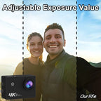 Real 4K 30fps waterproof action camera underwater 30 meters for swimming with 32GB memory card