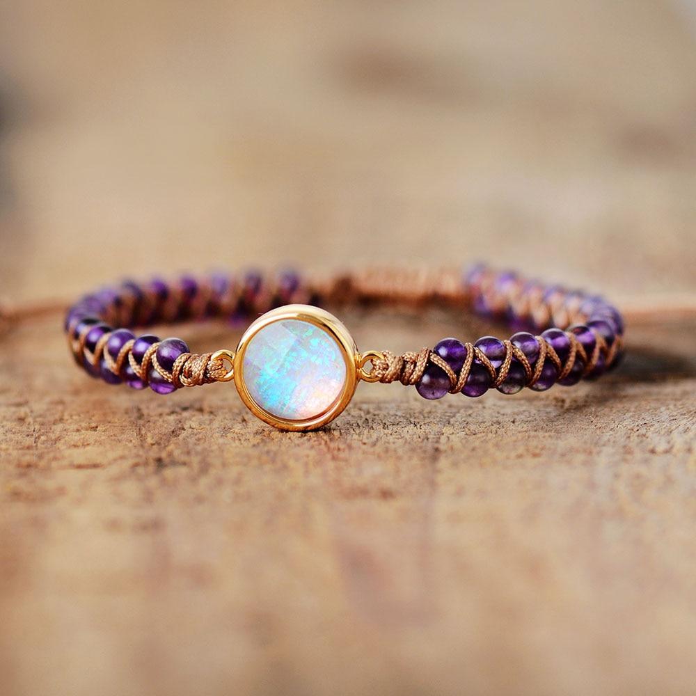 Handmade Luxury Wax  Elegant Bracelet With Stone In Modern Colorful Design For Woman and Ladies - SJB-DIAMOND ELITES