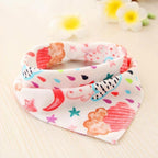 Baby Bibs Waterproof Triangle Cotton Cartoon Child Bibs Dribble Bibs Newborn Slabber Absorbent Cloth For Kids