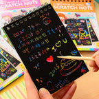 Magic Book Colorful Dazzle Scratch Note Sketchbook Paper Graffiti Coils Drawing Book Children Education Book - SJB-DIAMOND ELITES