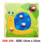 New Hand Grab Board Wooden Puzzle Toys for Children Cartoon Animal Fruit  Kids Baby Early Educational Learning Toy - SJB-DIAMOND ELITES