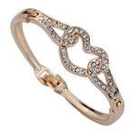 Rose Gold Stainless Steel Bracelets & Bangles Female Heart Forever Love Charm Bracelet For Women - SJB-DIAMOND ELITES