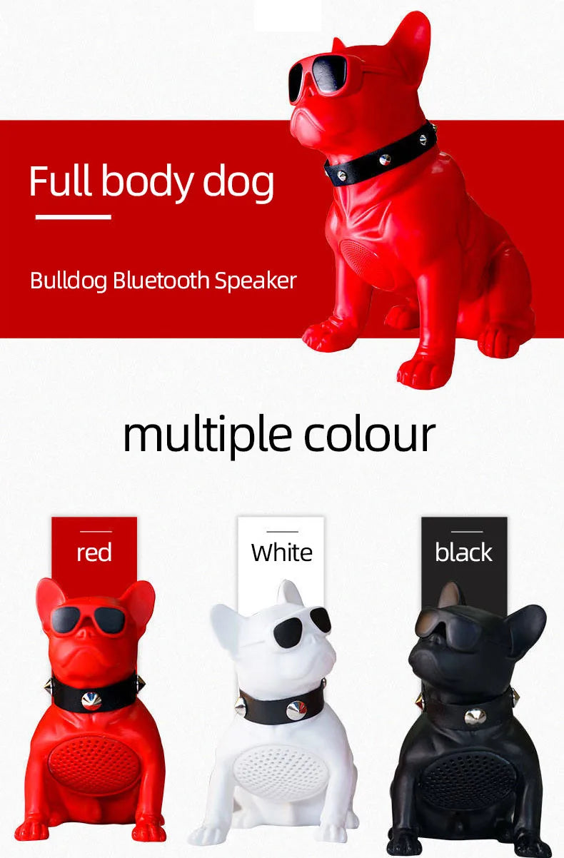 2023 Wireless Bluetooth Speaker  French Bulldog cumputer speakers Portable Stereo Super Bass USB AUX Outdoor Full Dog Subwoofer Lootquake LLC