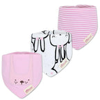 Moder 3PCS Baby Bibs Bandanna Lot Cotton Multi-style Triangle Cartoon For Infant Boys And Girls