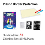 Draw With Light-Fun And Developing Drawing&write Flip Board Kids Educational Toy Magic Drawing Lighting In Dark Gift For Child - SJB-DIAMOND ELITES