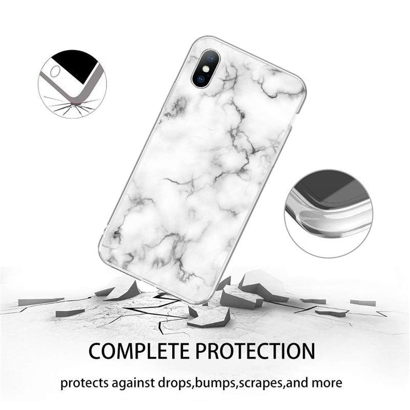 Stylish Marble Stone Texture Phone Case For Iphone 12 Pro 13 Pro Max Unique Solid Color Marble Soft Cover Silicone Mobile Phone Case Stevvex
