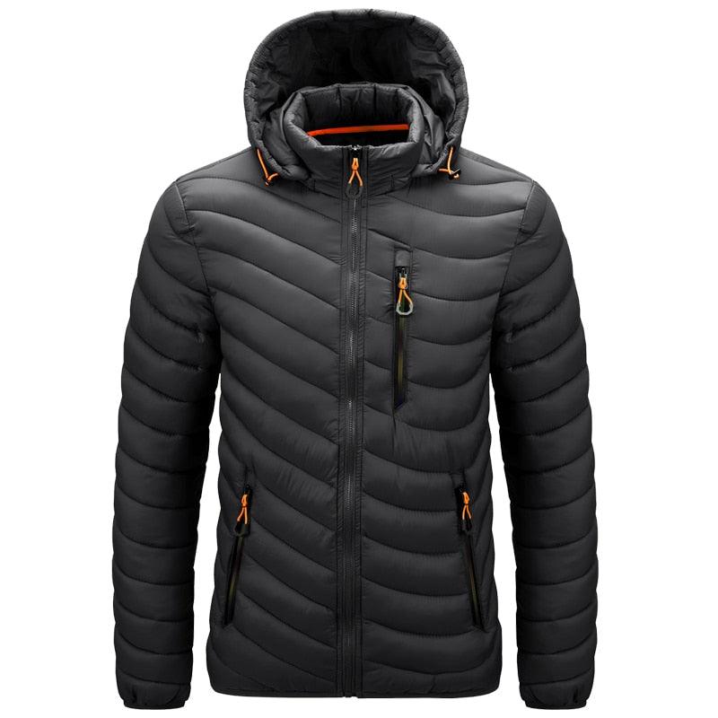 Men's Autumn Winter Classic Hooded Jacket Warm Coat Hooded Winter Coat Warm Adjustable Hood Jacket Cotton Removable Hood Jackets Men Simple Casual Vintage Detachable Hat Outfits Warm Men Lightweight Soft Jackets Stevvex