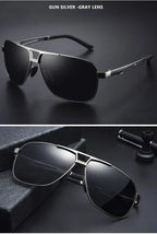 Top Quality Square Retro Photochromic Aluminum Sunglasses Men Polarized Driving Women Sun Glasses For Men Brown Oculos de sol