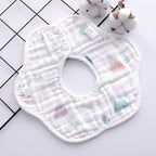 Unisex 360 Degree Rotation 8 Layers Gauze For Baby Kids Burp Cloth For Newborn Infant Saliva Towel