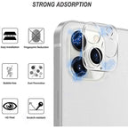 4Pcs Camera Lens Glass Protector on For iPhone 11 12 13 14 Pro Max Tempered Glass For iPhone 14 Plus 12 13 Mini Camera Protector Ultra Thin Transparent Camera Lens Cover Stevvex