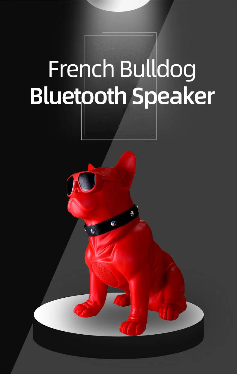 2023 Wireless Bluetooth Speaker  French Bulldog cumputer speakers Portable Stereo Super Bass USB AUX Outdoor Full Dog Subwoofer Lootquake LLC