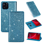 Glitter Leather Magnetic Flip Case for IPhone 14 13 11 12 Mini Pro Max Wallet Card Holder Cover Flip Shockproof Leather Wallet Case With Stand Silicone Bumper Cover Stevvex