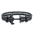 Luxury Modern Handmade Stainless Stell Men Anchor Bracelet made of Nylon in Navy Blue Color For Man - SJB-DIAMOND ELITES
