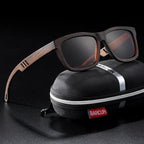 New Elegant Square Sunglasses Bamboo Brown Wood Sun glasses Polarized Vintage For Women and Men With UV400 Protection - SJB-DIAMOND ELITES