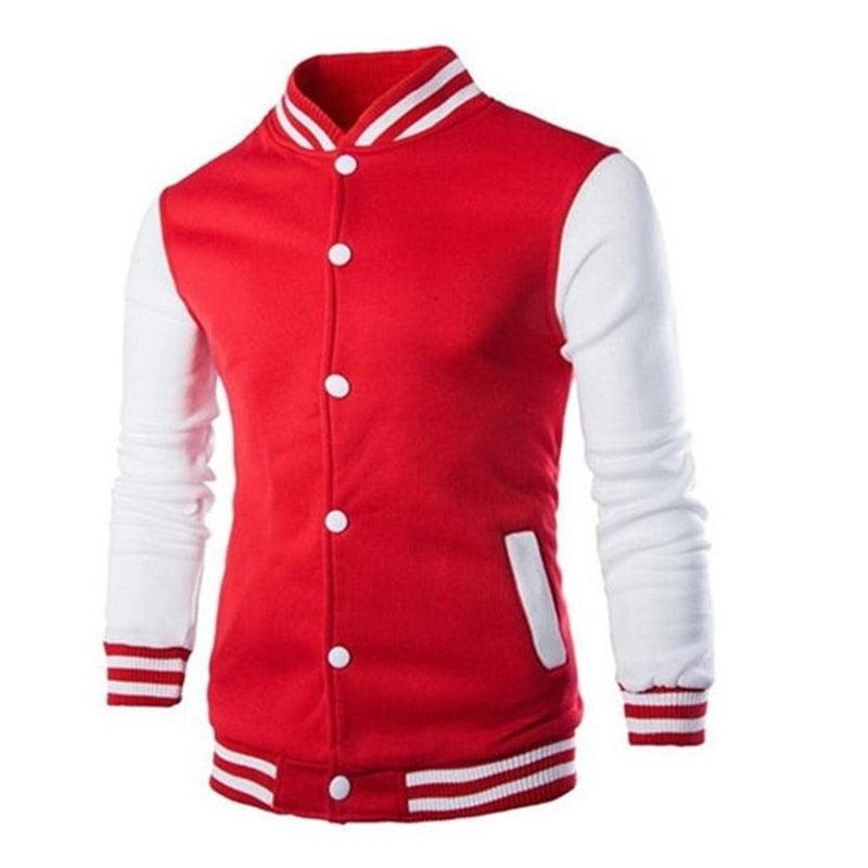 Mens Fashion Casual Slim Fit Jacket Men/Boy Baseball Jacket Men Fashion Design Classic Elegant Clothing Men's College Comfortable Jacket High School Long Sleeves Jackets Stevvex