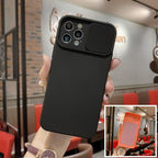 Sliding Lens Protective Silicone Case For iPhone 11 Pro Max Mini 12 Pro 13 Push Cover iphone Slide Camera Cover Case with Camera Lens Protector Cover Silicone Bumper Slim Phone Cover Compatible with iPhone Stevvex