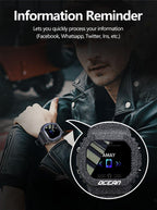 Ocean Army Smart Watch For Menand Woman For  Fitness and Sport With Tracker Blood Pressure Message Push Heart Rate Monitor and Clock Smartwatc For Android - SJB-DIAMOND ELITES