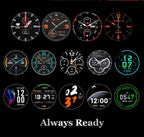 Modern Full Round Touch Display Smart Watch for Men In Business Luxury Style With IP68 Waterproof Protection and Heart Rate Blood Pressure Monitor 5 Days Standby Smartwatch - SJB-DIAMOND ELITES