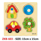 New Hand Grab Board Wooden Puzzle Toys for Children Cartoon Animal Fruit  Kids Baby Early Educational Learning Toy - SJB-DIAMOND ELITES