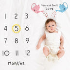 Newborn baby Monthly Growth  Blanket Photography Props Background Cloth For Baby