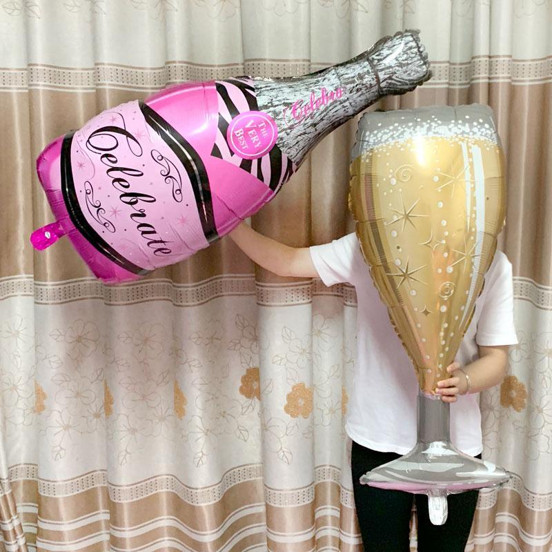 Big Helium Balloon In Several Luxury Design Champagne Goblet Balloons For Wedding Birthday Party Decorations Adult Kids Ballons - SJB-DIAMOND ELITES