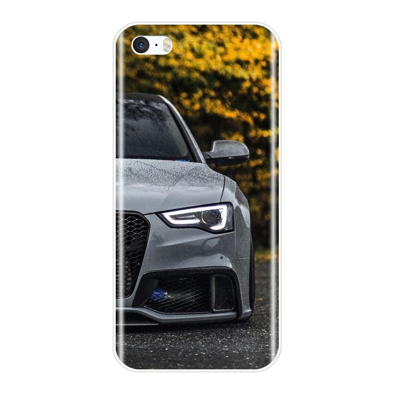 Cute Clear Flexible Silicone Auto  Boys Design Back Cover For iPhone 5 S 5C 5S SE Car Sports Car Cool Men Fashion Silicone Soft Phone Case For iPhone 4 S 4S Case Stevvex