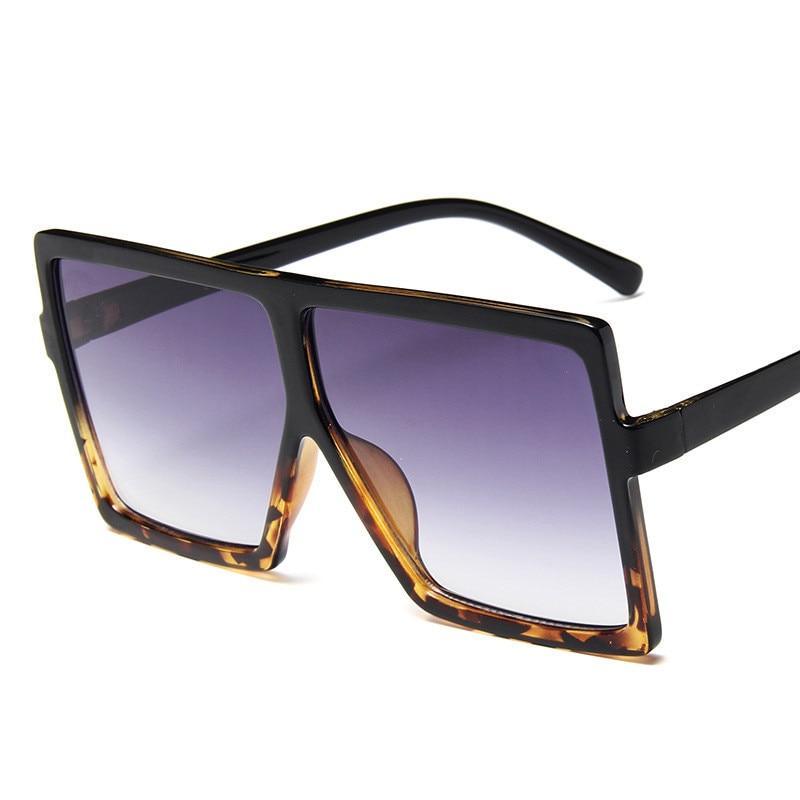 Oversized Modern Luxury Big Frame Square Women Sunglasses New Brand Designer With UV400 Protection Sunglasses oculos masculino - SJB-DIAMOND ELITES