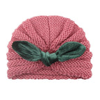Handmade Knitted Winter Baby Hat for Girls Candy Color Enfant Baby Beanie Turban Hats Newborn Baby Cap