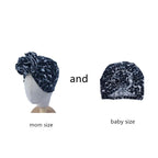 Luxury Mdoern Set 2PCS Baby and Mom Headbands Set Flower Bowknot Newborn Turban Cross-tied Mommy Headband Bow