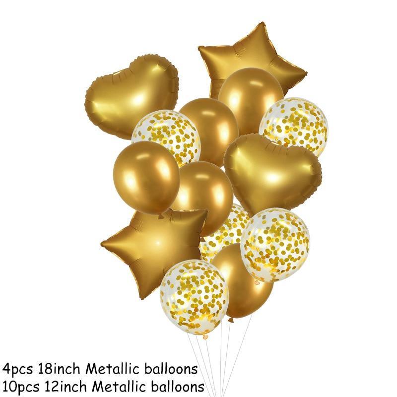 14Pcs Multi Confetti Balloons For Happy Birthday Party Balloons In Several Luxury Variant Helium Ballons For Celebrations for Boy Girls and  Babies party - SJB-DIAMOND ELITES