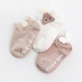 3 Pair/ SET  Baby Newborn Cotton Ankle Socks for Toddler Baby Girls Anti-slip Floor Sock Bowknot Flower Socks For Baby and Kids from 0-24M
