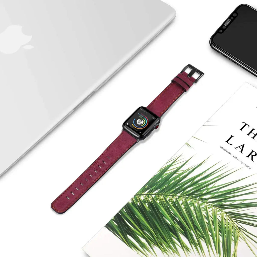 Apple Watch Leather Strap - Premium Durable Fashion Band - SJB-DIAMOND ELITES