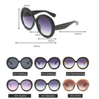 Luxury Round Oversized Big Frame Oval Vintage Elegant Woman Sunglasses  Oculos De Sol Gafas - SJB-DIAMOND ELITES