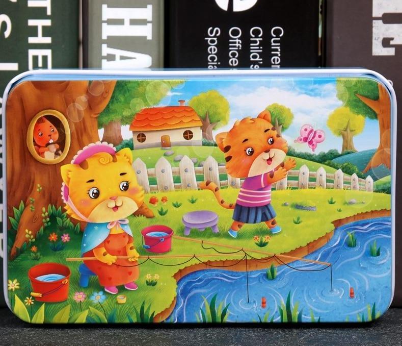 New 60 Pieces Wooden Toys Puzzle Kids Toy Cartoon Animal Wood Toys Puzzles For Child Early Educational Learning Toys for Children - SJB-DIAMOND ELITES