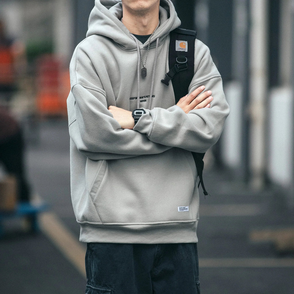 Plus Size Harajuku High Quality Thin Fleece Hoodie Japanese Streetwear Hip Hop Sweatshirt Men Clothing Korean Couple Pullover Pi-Mart