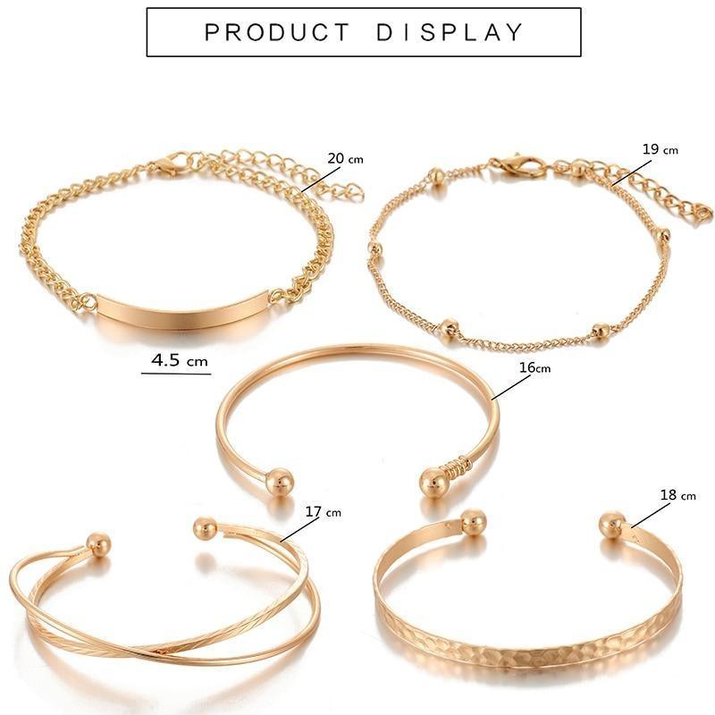Bohemian Gold Tassel Bracelets For Women Summer Shell Clear Crystal Stone Luxury Jewelry - SJB-DIAMOND ELITES