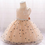 New Baby  Dots Printing Princess  Birthday Dress Ball Gown  Clothing Unique Design Perfect Gift