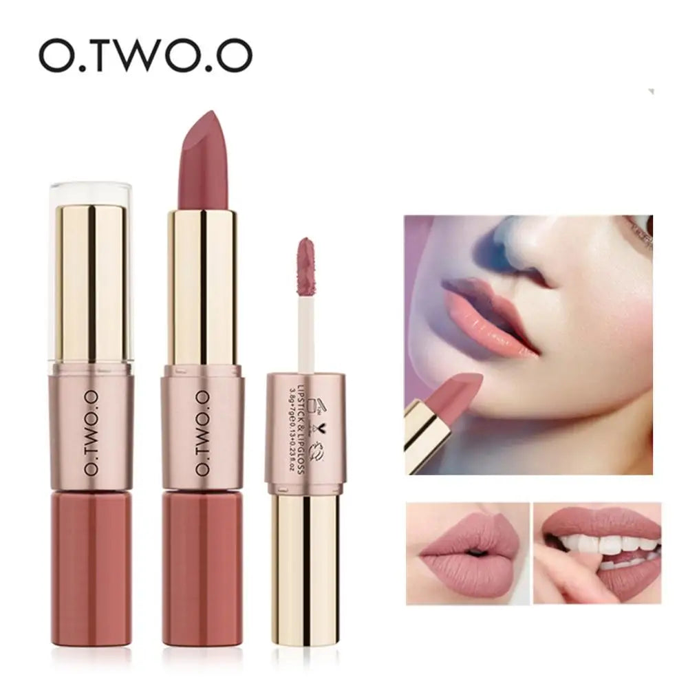 O.TWO.O 12 Colors Makeup Lipstick Lip Gloss Sexy Red Lip Stick Waterproof Moisture Lips Cosmetics Matte Lipsticks Lootquake LLC