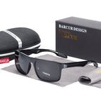 BARCURTR90 Ultralight Polarized Sunglasses for Men Vintage Square Eyewear with UV400 Protection for Summer Stevvex