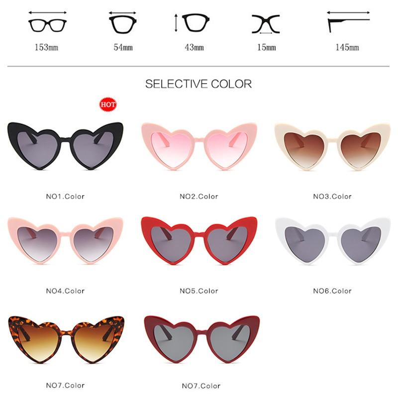 Elegant Retro  Love Heart Sunglasses Women Big Frame Personality Sunglasses Fashion Cute Retro Cat Eye Vintage Sunglasses  For Women and Girl - SJB-DIAMOND ELITES
