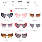 Elegant Retro  Love Heart Sunglasses Women Big Frame Personality Sunglasses Fashion Cute Retro Cat Eye Vintage Sunglasses  For Women and Girl - SJB-DIAMOND ELITES