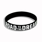 New Trend Motivation "The Road to Dreams" "Never Give Up"  Inspirational Silicone Rubber Bracelet Elastic Band  Brecelet for Women and Men In Unisex Design - SJB-DIAMOND ELITES
