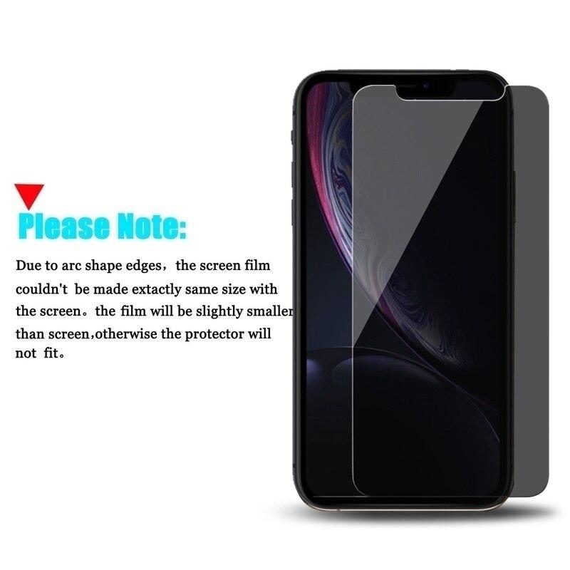 3PCS Anti-spy Protective Tempered Glass for IPhone 11 12 13 14 Pro Max 12 Mini X XS XR 6 6S 7 8 Plus Privacy Screen Protectors Anti-Spy HD Tempered Glass Shatterproof Shockproof Screen Protector Stevvex