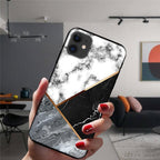 Unique Abstract Ultra Thin Sparkle Soft Silicone Case For iPhone XS Max 8 7 Plus X XR 6 6S 5S Mini Black Phone Case Marble Geometric Art Soft Silicone Cover Stevvex